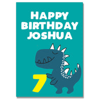 Personalised Dinosaur Birthday Card